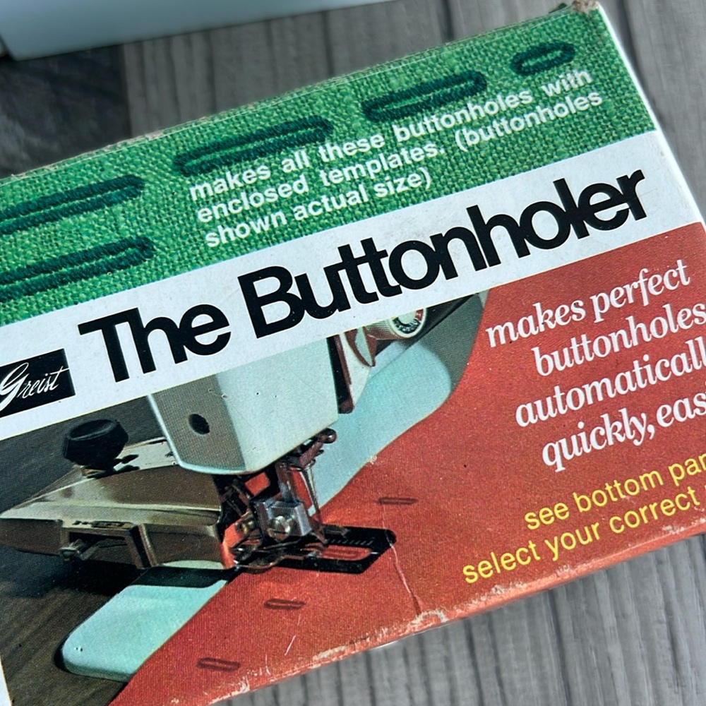 Buttonholer Sewing attachment automatic stitch #7